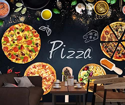 Fototapete Tapete Pizzeria-Tafel-News Moderne Wandtapete 3D Wandbilder Tapeten Wohnzimmer Schlafzimmer Wand Dekoration 250x175cm von Tongshunj