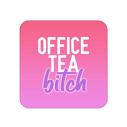 CC1 Untersetzer für Büro, Tee, Hündin, Arbeit von Tongue in Peach