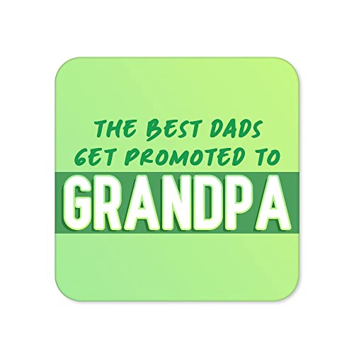 CC19 Untersetzer mit Aufschrift The Best Dads Get Promoted to Grandpa, für die Arbeit von zu Hause, Geschenke für EIN neues Baby und Großeltern, für Kaffee von Tongue in Peach
