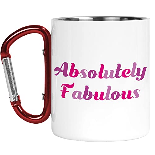 Karabiner Tasse | Camper Cup | Thermobecher | Absolut fabelhaft für sie Oma Mama Geschenk Frau | Naturliebhaber Outdoor Walking | CMBH127 von Tongue in Peach