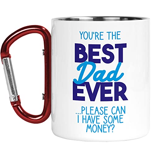 Karabiner Tasse | Camper Cup | Thermobecher | You're The Best Dad Ever | Lustiges Vatertagsgeschenk Naturliebhaber Outdoor Walking CMBH219 von Tongue in Peach