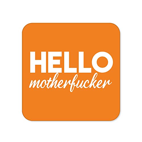 Lustige Getränke-Untersetzer | Neuheit Büro Tasse Untersetzer | Childish Hello Beer Mat | sarkastisches Wohnaccessoire | Silly Prank Joke Coffee - CC52 von Tongue in Peach
