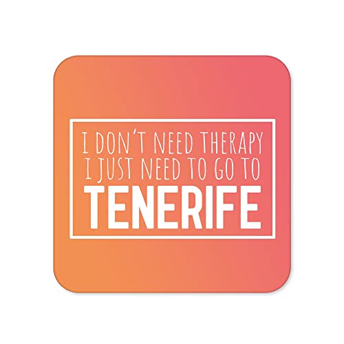 Lustige Getränke-Untersetzer | Neuheit Büro Tasse Untersetzer | Childish Tenerife Beer Mat | Sarkastisches Wohnaccessoire | Silly Joke Coffee - CC77 von Tongue in Peach