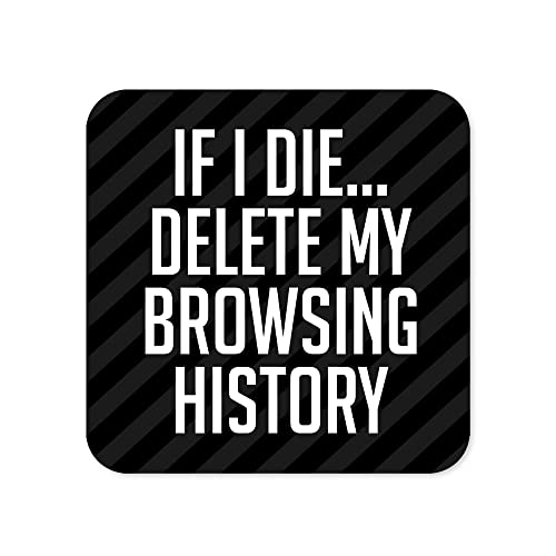 Lustige Getränkeuntersetzer | Neuheit Büro Tasse Untersetzer | Childish Browsing History Beer Mat | Sarkastisches Wohnaccessoire | Silly Joke Coffee CC90 von Tongue in Peach