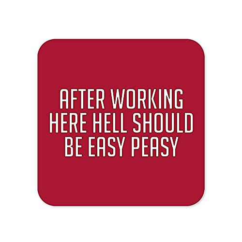 Lustige Getränkeuntersetzer | Neuheit Büro Tasse Untersetzer | Childish Easy Peasy Biermatte | sarkastisches Wohnaccessoire | Silly Joke Coffee CC91 von Tongue in Peach