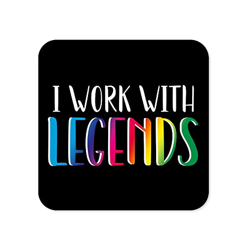 Lustige Getränkeuntersetzer | Neuheit Büro Tasse Untersetzer | Lob Legend Biermatte | sarkastisches Wohnaccessoire | Silly Prank Joke Coffee - CC40 von Tongue in Peach