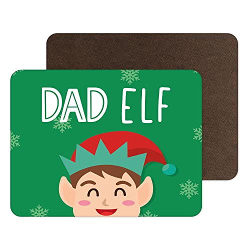Lustige Neuheit Weihnachten Tischsets | Platzset Essen Tisch Mat Geschirr | Papa Elf | Lustiges Witz Tischzubehör | PM17 von Tongue in Peach