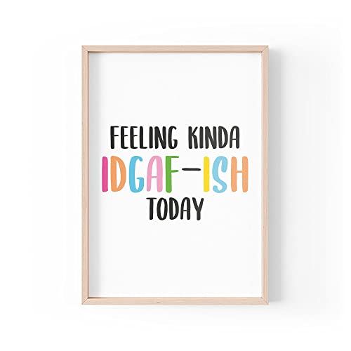 Lustiger Zitat Druck | Home Prints | Feeling Kinda Idgaf-ish | Wandkunst Lazy Aesthetic Home Office A4 A3 A5 | *Rahmen nicht im Lieferumfang enthalten * - PBH45 Lustiger Zitat Druck | Home Prints | Feeling Kinda Idgaf-ish | Wandkunst Lazy Aesthetic Home Office A4 A3 A5 | *Rahmen nicht im Lieferumfang enthalten * - PBH45 von Tongue in Peach