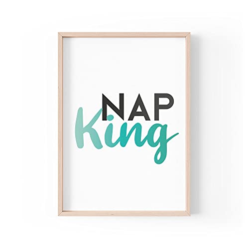 Tongue in Peach Lustiger Zitat Druck | Home Prints | Nap King | Ästhetische Wandkunst Schlafzimmer Sohn Teenager Geburtstag | A4 A3 A5 *Rahmen nicht im Lieferumfang enthalten * - PBH118 von Tongue in Peach