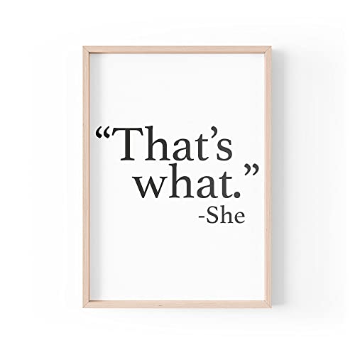 Tongue in Peach Lustiger Zitat Druck | Home Prints | That's What She Said | Ästhetische Wandkunst Lustiger Witz Zitat Spruch | A4 A3 A5 *Rahmen nicht im Lieferumfang enthalten * - PBH119 von Tongue in Peach