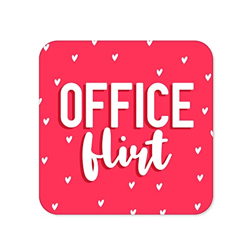 Office Flirt – Untersetzer, Arbeit von zu Hause, Untersetzer, Geschenk, Abschiedsarbeit, Geschenk, Chef, Studenten, Kollegen, Banter, Schreibtisch, Kaffee, Tischset – CC3 von Tongue in Peach