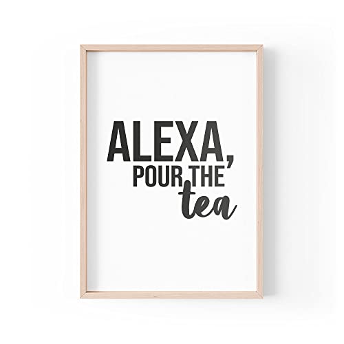 Tongue in Peach Lustiger Zitat Druck | Home Prints | Alexa Pour The Tea | Wandkunst Ästhetische Koffein-Kaffeeküche | A4 A3 A5 *Rahmen nicht im Lieferumfang enthalten * - PBH70 Tongue in Peach Lustiger Zitat Druck | Home Prints | Alexa Pour The Tea | Wandkunst Ästhetische Koffein-Kaffeeküche | A4 A3 A5 *Rahmen nicht im Lieferumfang enthalten * - PBH70 von Tongue in Peach