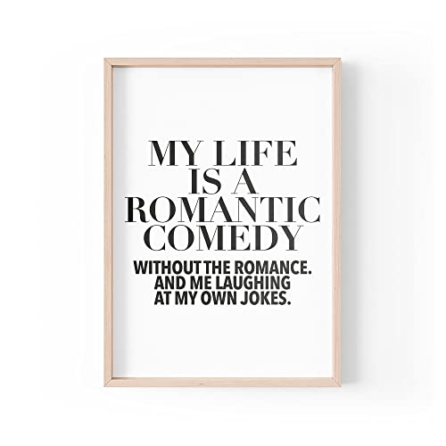Tongue in Peach Lustiger Zitat Druck | Home Prints | My Life Is A Romantic Comedy | Ästhetische Wandkunst Silly Zitate | A4 A3 A5 *Rahmen nicht im Lieferumfang enthalten * - PBH145 Tongue in Peach Lustiger Zitat Druck | Home Prints | My Life Is A Romantic Comedy | Ästhetische Wandkunst Silly Zitate | A4 A3 A5 *Rahmen nicht im Lieferumfang enthalten * - PBH145 von Tongue in Peach