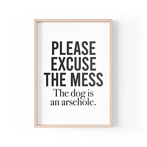 Tongue in Peach Lustiger Zitat Druck | Home Prints | The Dog Is An Ars*hole | Ästhetische Wandkunst Lustiges Familie Haustier Zitat A4 A3 A5 *Rahmen nicht im Lieferumfang enthalten * - PBH123 Tongue in Peach Lustiger Zitat Druck | Home Prints | The Dog Is An Ars*hole | Ästhetische Wandkunst Lustiges Familie Haustier Zitat A4 A3 A5 *Rahmen nicht im Lieferumfang enthalten * - PBH123 von Tongue in Peach