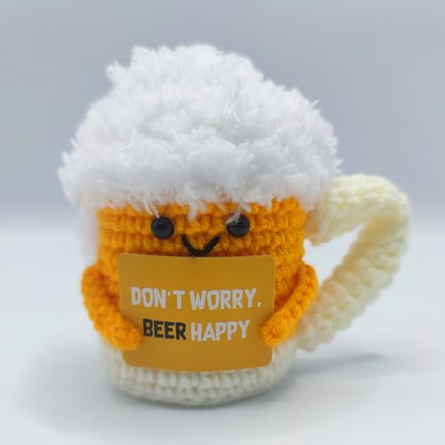 Tongyixin Handgemachter Häkelpuppen Bierkrug, Bier Geschenk mit positiver Aufmunterungskarte, Kreative und Spaß Geschenk für Männer, Freunde, Kollegen und Bierliebhaber Tongyixin Handgemachter Häkelpuppen Bierkrug, Bier Geschenk mit positiver Aufmunterungskarte, Kreative und Spaß Geschenk für Männer, Freunde, Kollegen und Bierliebhaber von Tongyixin