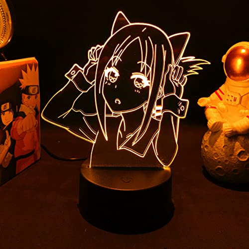 Tongyundacheng 3D Optische Lampe Kaguya Sama: Love is War, Shinomiya Kaguya Anime LED Nachtlicht Kreative Nachttischlampe für Kinderzimmer Dekor Geburtstagsgeschenk von Tongyundacheng