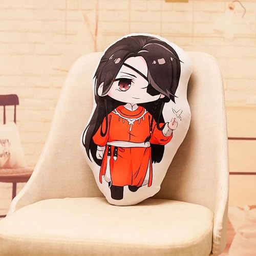 Tongyundacheng 45 cm Tian Guan Ci Fu Anime Kissen Xie Lian Hua Cheng Cosplay bedrucktes Kissen niedlich Cartoon weich gefülltes Kissen Wurfkissen für Heimdekoration von Tongyundacheng