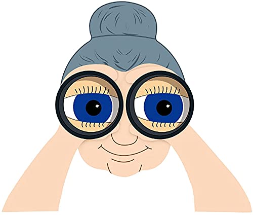 Gartenschilder "Nosy Old Man and Lady", Gartenzaun-Dekorationen, niedliches Outdoor-Dekor-Zaunschild, lustiges Fernglas, das den alten Mann und die Dame schaut, Kunstdekoration (3D-Frau) von Tongyundacheng