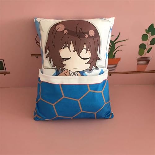 Tongyundacheng Anime Pillow Bungo Stray Dogs Cosplay Stuffed Figures Dazai Osamu/Nakahara Chuuya/Ranpo Edogawa Anime Throw Pillow Soft Cushion for Home Decoration 38 * 28cm von Tongyundacheng