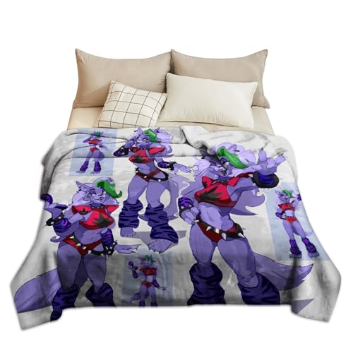 Tongyundacheng FNAF Sonne und Mond Decke, Fünf Nächte Spiel Flanell Überwurfdecke, Super Weiche Security Breach FNAF Decke für Sofa Bett Couch Home Decor Winter Bettwäsche von Tongyundacheng