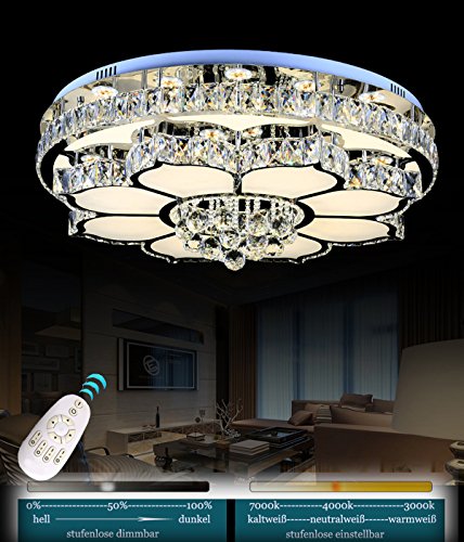 TonHan LED Deckenleuchte 3018LNB-78 cm 140W inkl. Fernbedienung Fernbedienung in 3 Lichtfarben warmweiß, neutralweiß, kaltweiß steuerbar A+ von Tonhandisplay