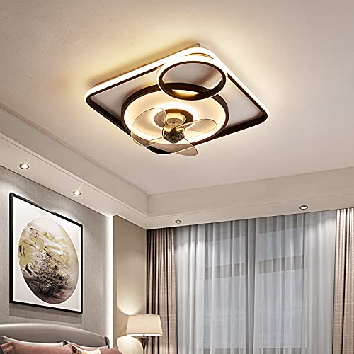 Tonhandisplay Deckenventilator mit LED Beleuchtung Deckenlampe Ventilator 3350 Ø 50cm 122W mit Fernbedienung Lichtfarbe/Helligkeit einstellbar dimmbar LED Deckenleuchte fan light ceiling von Tonhandisplay