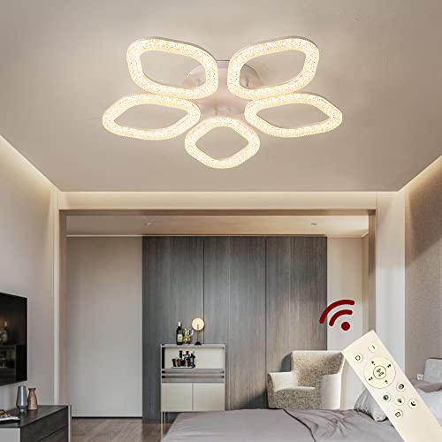 Tonhandisplay LED Deckenlampe DL-5 Deckenleuchte Lampe mit Fernbedienung Lichtfarbe Farbton einstellbar dimmbar durchsichtiger Acryl Schirm A+ LED Deckenleuchte Lampen (DL-5 760mm) von Tonhandisplay