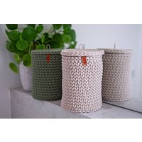 Häkelkorb Mit Deckel | Klorollen-Korb Klopapier-Korb Bad-Korb Häkelkorb Mit Deckel | Klorollen-Korb Klopapier-Korb Bad-Korb von ToniBoHandmade