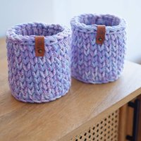 Mini-Häkelkorb | Stiftehalter Stiftekorb Schreibtisch-Utensilo von ToniBoHandmade