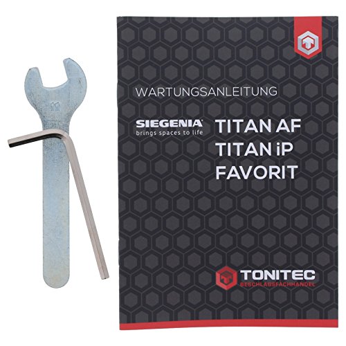 Siegenia Fenstereinstellwerkzeug Set B1/100 ZAEW0010-094060 + ToniTec Wartungsanleitung von ToniTec