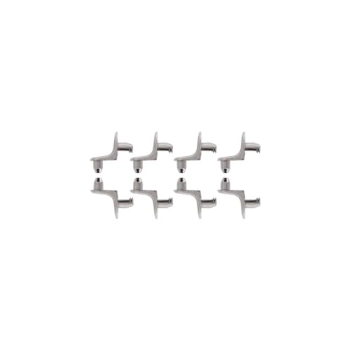 ToniTec® Bodenträger FIX zum Einstecken mit Rausfallsicherung, Set mit 8 Stück, geeignet für Böden von Regalen und Fächern von ToniTec