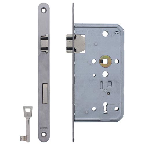 ToniTec® Einsteckschloss Soft Lock" Flüsterfalle" 55/72/8 | Edelstahl Stulp 20x235mm von ToniTec