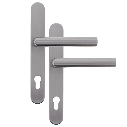 ToniTec®Schmalrahmen-Drücker-Garnitur Modell Quan PZ 92 mm Edelstahl von ToniTec