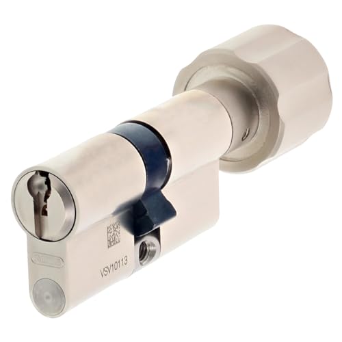 ToniTec DUALKEY Schließsystem by ABUS 2 in 1 Schließzylinder inkl. 2 x 3 Schlüssel |Sicherheits-Türzylinder Einzelschließung als Knaufzylinder 40/55K |Umprogrammierbares Türschloss mit Sicherungskarte von ToniTec
