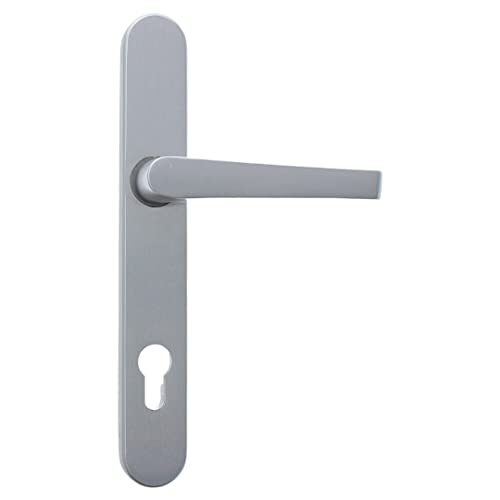 ToniTec Haustür VARIO Halbgarnitur Silber mit flachem Drücker PZ 92 mm mit variablen Schraublöchern von ToniTec