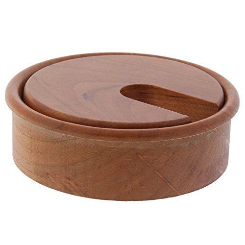 ToniTec Kabelabdeckung Kabeldurchführung Kabeldurchlass Kabeldose Holz Kirsche lackiert Ø 80mm von ToniTec
