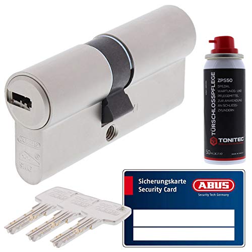 ToniTec Set aus ABUS Profilzylinder Schließzylinder EC660 Zylinderschloss mit 3 Schlüssel Größe 50 55 + ToniTec Pflegespray ToniTec Set aus ABUS Profilzylinder Schließzylinder EC660 Zylinderschloss mit 3 Schlüssel Größe 50 55 + ToniTec Pflegespray von ToniTec