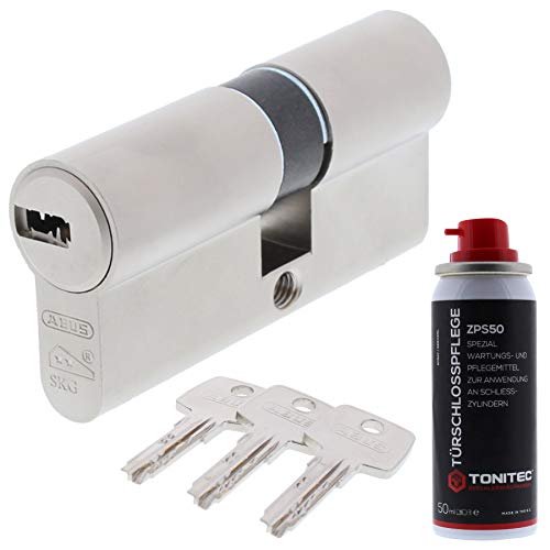 ToniTec Set aus ABUS Zylinderschloss als Doppelzylinder EC550 mit 3 Schlüssel Größe 40 55 mm + ToniTec Pflegespray ToniTec Set aus ABUS Zylinderschloss als Doppelzylinder EC550 mit 3 Schlüssel Größe 40 55 mm + ToniTec Pflegespray von ToniTec