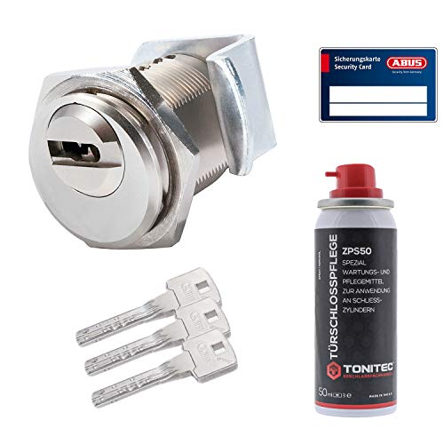 ToniTec Set aus Abus Bravus 2000 MX Türschloss mit Sicherheitskarte modular Schließzylinder gleichschließend N&G inkl. 3 Schlüssel und ToniTec Pflegespray - Briefkasten von ToniTec