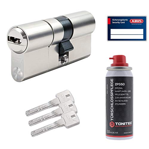 ToniTec Set aus Abus Bravus 2000 MX Türschloss mit Sicherheitskarte modular Schließzylinder gleichschließend N&G inkl. 3 Schlüssel und ToniTec Pflegespray - Größe 35/50 ToniTec Set aus Abus Bravus 2000 MX Türschloss mit Sicherheitskarte modular Schließzylinder gleichschließend N&G inkl. 3 Schlüssel und ToniTec Pflegespray - Größe 35/50 von ToniTec