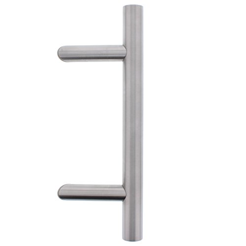 ToniTec Stossgriff Edelstahl für Haustür 210 mm Stangengriff schräg 45 Grad SYS2 + Befestigung von ToniTec
