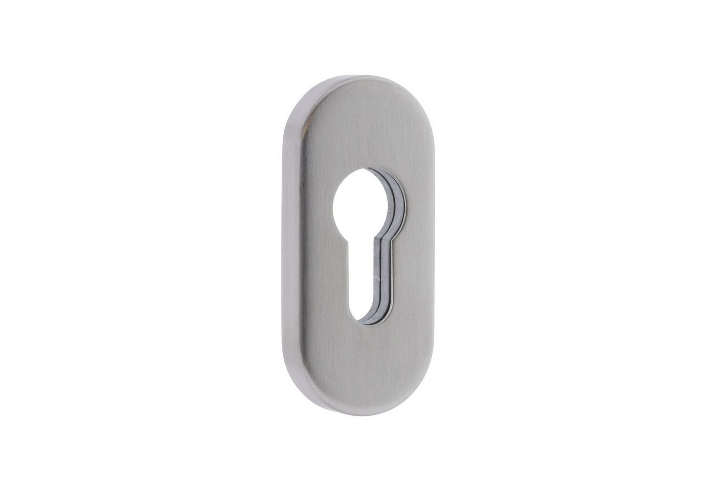ToniTec Türbeschlag Schutzrosette Schieberosette Oval – Edelstahl, 9 mm stark (Türzylinderschutz für mehr Sicherheit), rostfrei von ToniTec