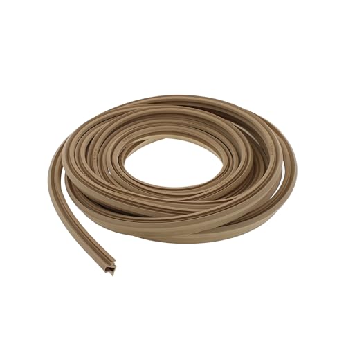 ToniTec Türdichtung Zugluftstopper M3967 Zimmertürdichtung beige 25m Türgummi 6mm Nuttiefe | 4,5mm Nutbreite von ToniTec