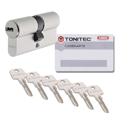 ToniTec Zylinderschloss TEC440 by ABUS Schließzylinder verschiedenschließend Türschloss 30/35mm mit 6 Schlüssel und Codecard von ToniTec