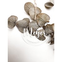 Acrylschild Personalisiert | Acrylplatte Acrylglas Türschild Willkommensschild Haustür Schild Familie Türdekoration Hochzeit von TonikaDesignDE