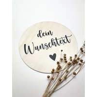 Holzschild Personalisiert | Türschild Namensschild Willkommensschild Haustürschild Wunschtext von TonikaDesignDE