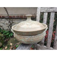 Auflauftopf, Aufbewahrungstopf, Schmortopf, Oliv Brauner Steinzeugglasur Auflauftopf, Aufbewahrungstopf, Schmortopf, Oliv Brauner Steinzeugglasur von Tonkannleben