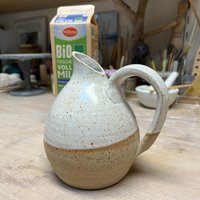 Milchkännchen Fassung 500Ml Weiß Glasiertes Steinzeug von Tonklumpen