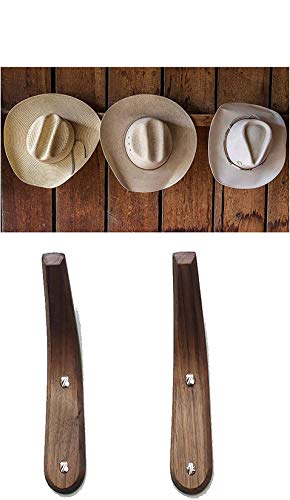 Tonmi Hut-/Hut-Halter, für Wand/Hut-Organizer/Kappen-Rack/Cowboy-Hut-Halter/Hut-Racks für Baseballkappen/Jacken-Kleiderbügel/Cowboy-Hut-Display & Aufbewahrungs-Aufhänger – kein Hut, 2 Stück von Tonmi