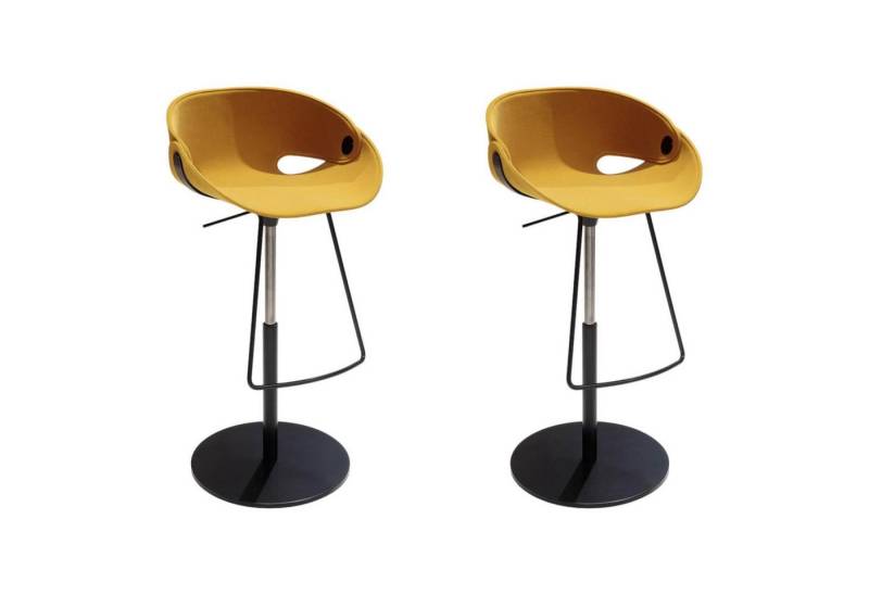 Tonon Barhocker 2er Set Barhocker Flat Stool Sitzschale Nordic Acqua Clean Gelb von Tonon